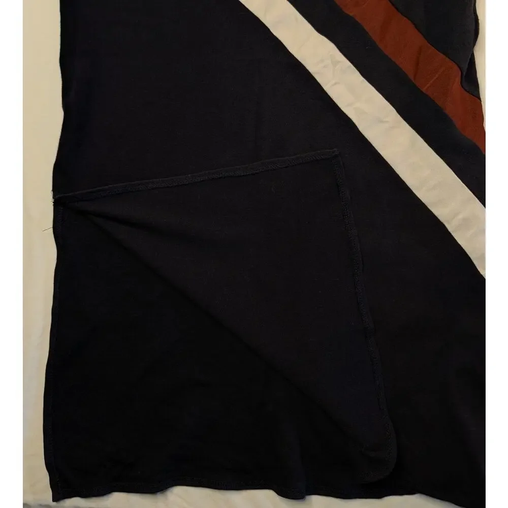 Vintage 70s Jantzen Swim Cover Up Tunic Dress M Black Stripe Retro USA Made Pool